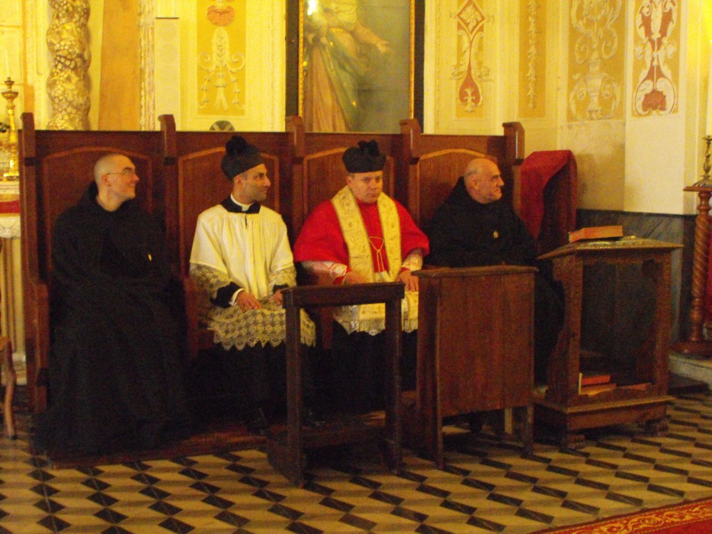 Le RP Prieur, Don Tomaso, Don Carmelo et Fr. Gabriel.