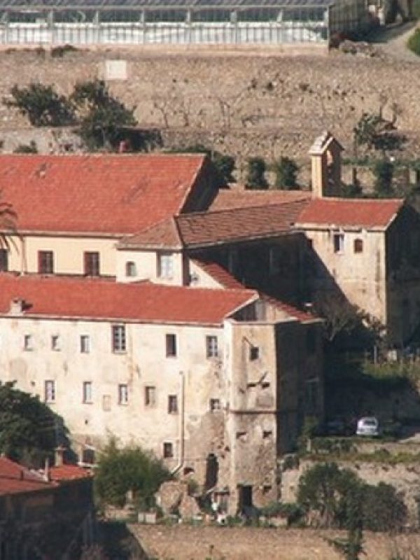 Le monastère et ses toits endommagés